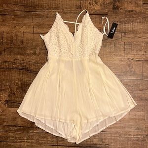 Cream Lulus Romper- Brand New